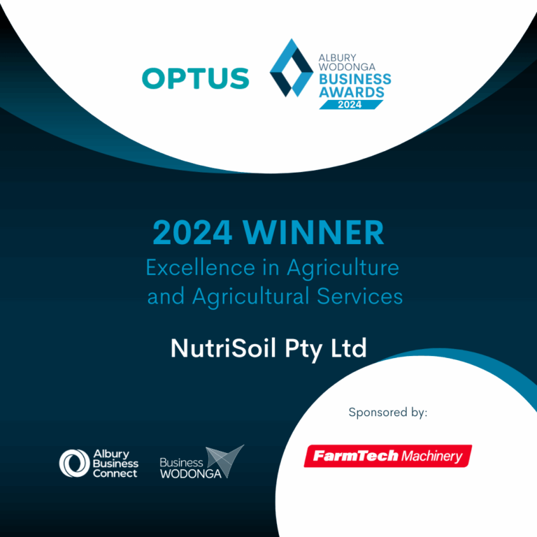 Excellence in Agriculture and Agriculture Services - NutriSoil Pty Ltd