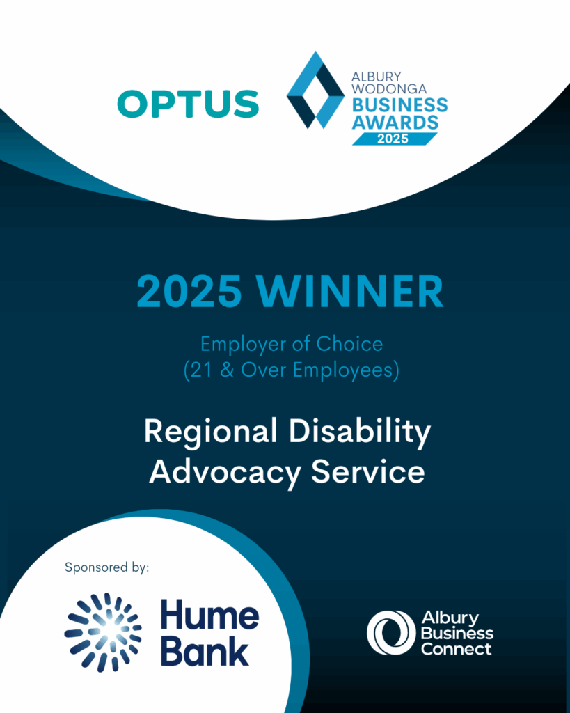 Employer of Choice (21 & Over Employees) - Regional Disability Advocacy Service