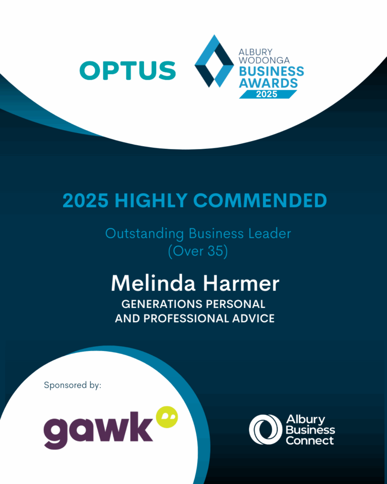 Outstanding Business Leader (Over 35) - Melinda Harmer, Generations Personal and Professional Advice